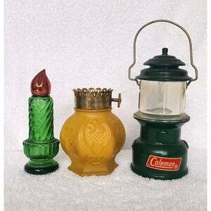Vintage AVON LOT Of 3 Cologne/Perfume Bottles FIRE LANTERN CANDLE CHRISTMAS